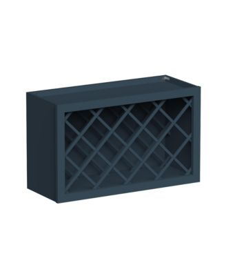 Wine Rack Wall Cabinet, Ready to Assemble Kitchen Cabinets Solid Wood Frame Wine Rack Storage Cabinet
