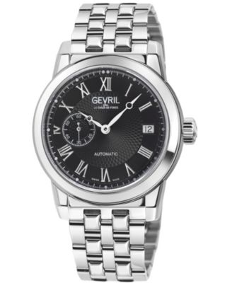Men's Swiss Made Madison Swiss Automatic Silver Stainless Steel Bracelet Watch