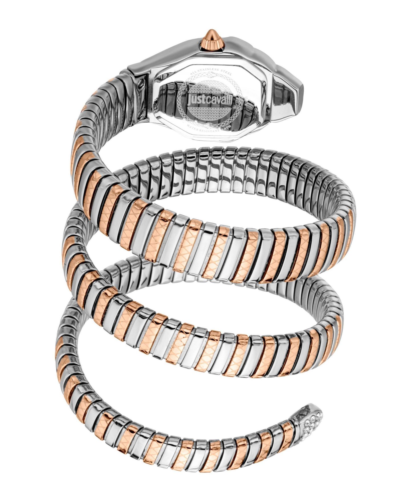 Женские часы Just Cavalli Ambra Quartz Two Tone Stainless Steel Bracelet Watch, цвет: Розовый — фото 3