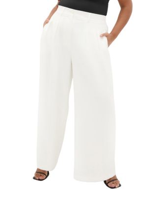 Plus Size Abbie Fully Lined Wide Leg Pant