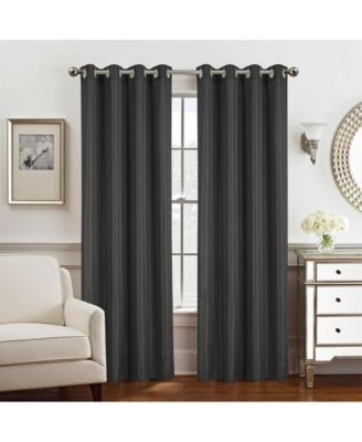 Gilbert Solid Single Grommet Curtain Panel Pair