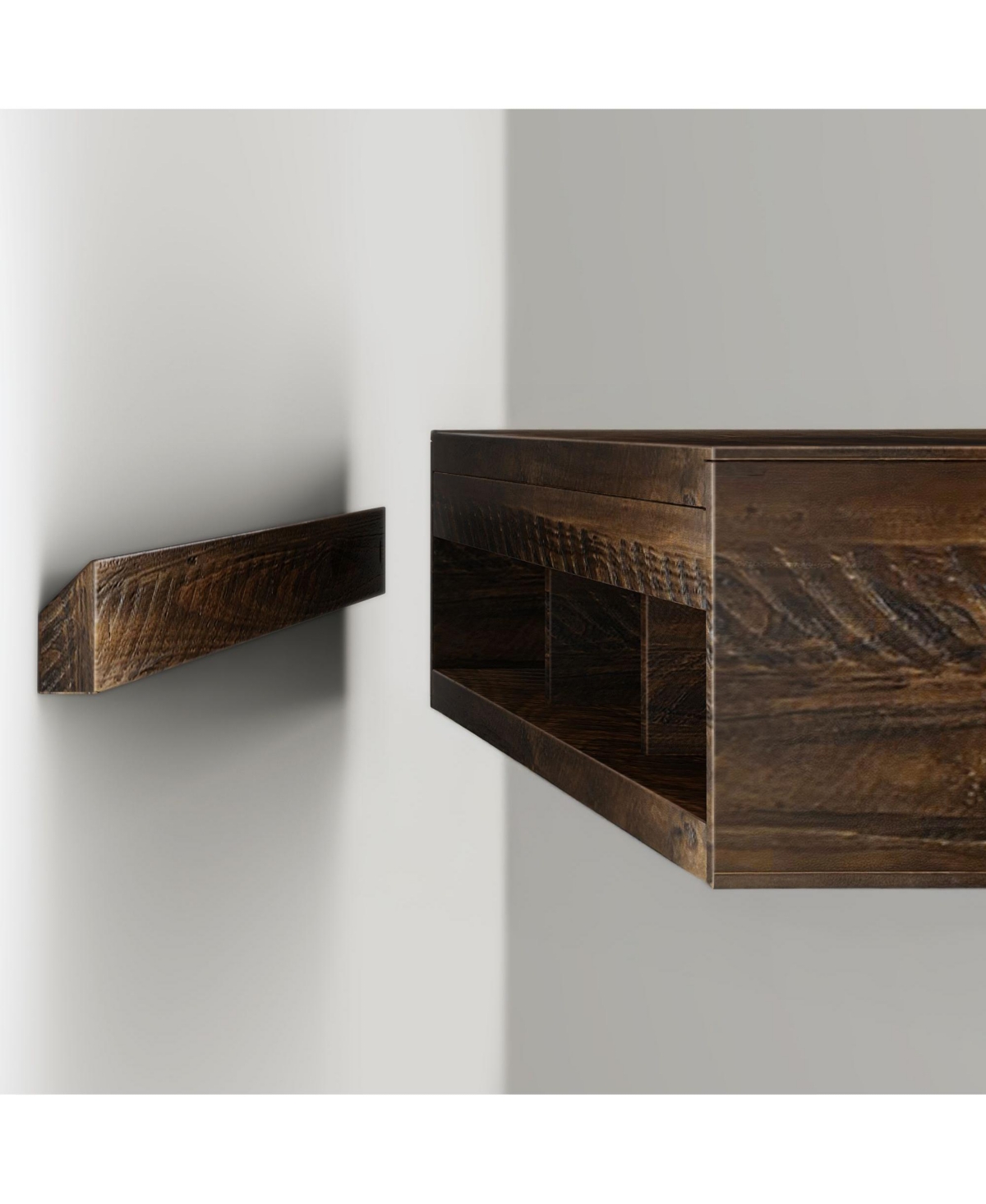 Plank+Beam 60 Inch Rustic Floating Shelf/Fire Beam