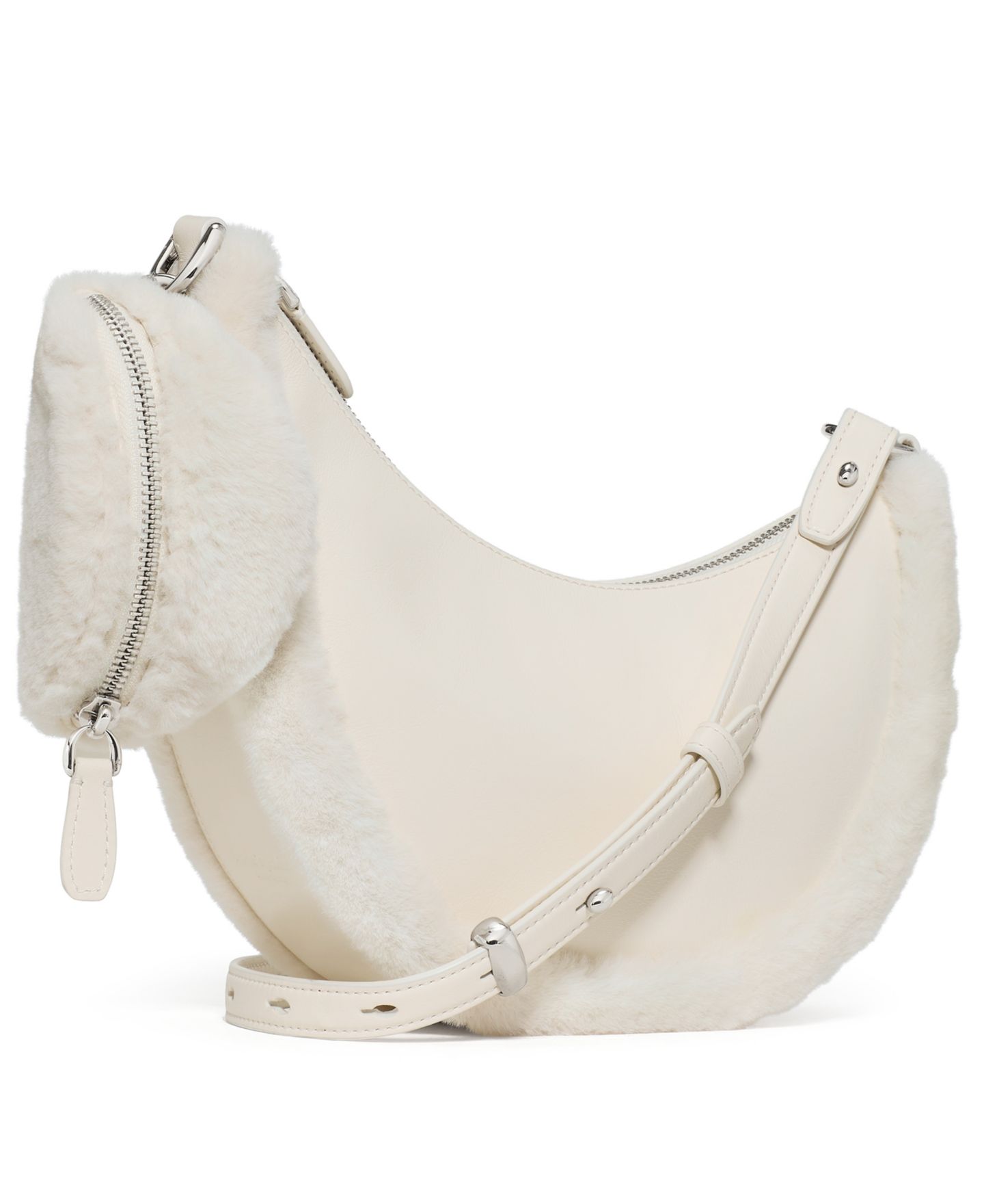 Женские сумки kate spade new york Duo Small Faux Fur Crossbody, цвет: Молоко кешью — фото 3