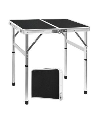 Small Folding Table Lightweight Camping Adjustable Height Portable Beach Indoor Outdoor Picnic BBQ