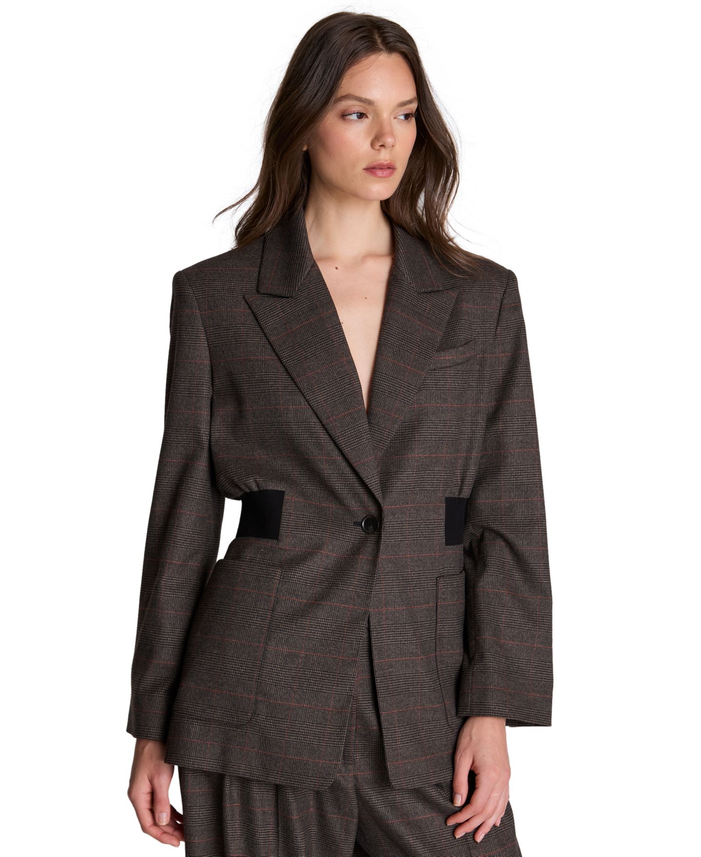 Женский пиджак Kenneth Cole Rib Waisted Blazer, цвет: Разноцветный — фото 4