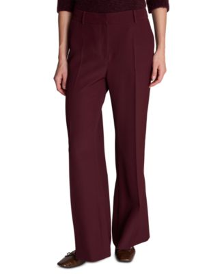 Women's Faux Leather High-Rise Wide-Leg Pintuck Pants