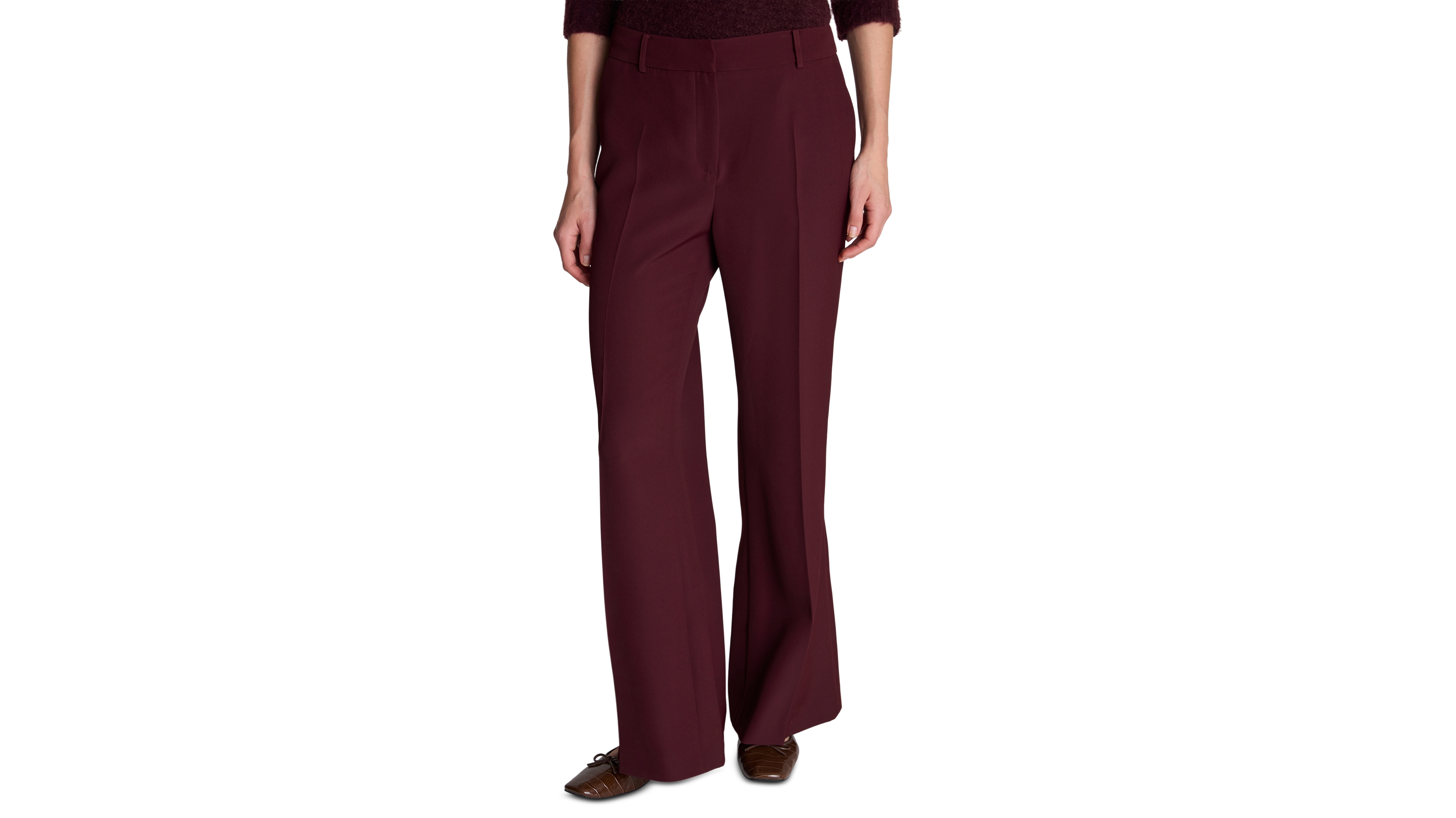 Kenneth Cole Women's Faux Leather High-Rise Wide-Leg Pintuck Pants