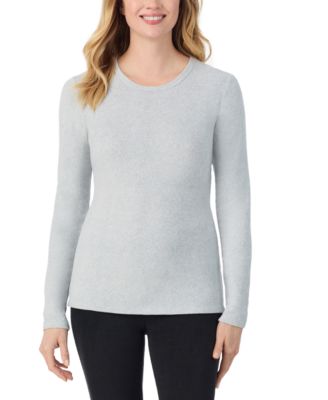 Women's Fleecewear Stretch Long-Sleeve Crewneck Top