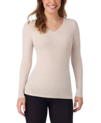 Women's Softwear with Stretch Long-Sleeve V-Neck Top