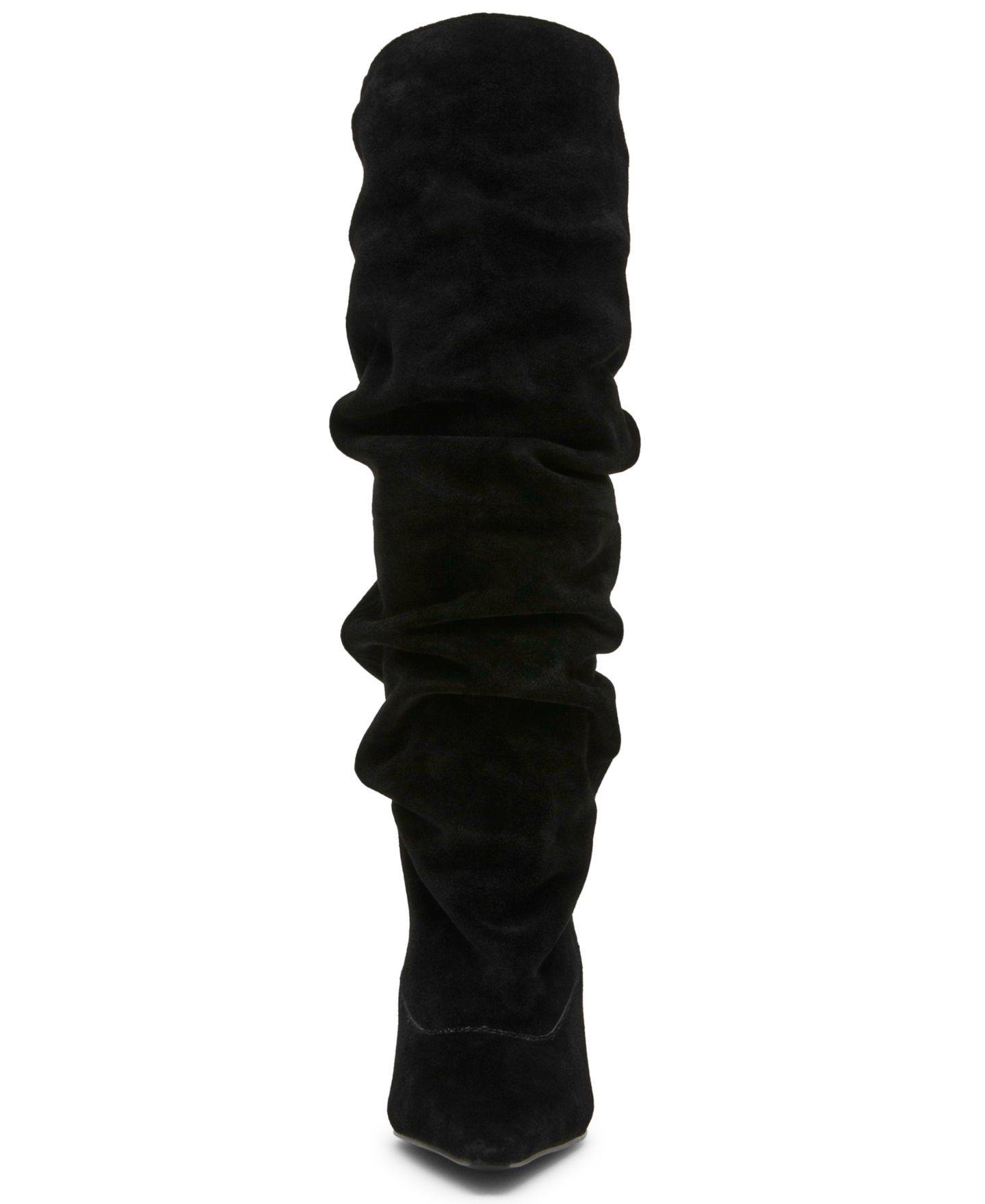 Женские ботинки Steve Madden Elona Knee-High Slouch Stiletto Dress Boots, цвет: Чёрный замшевый — фото 6