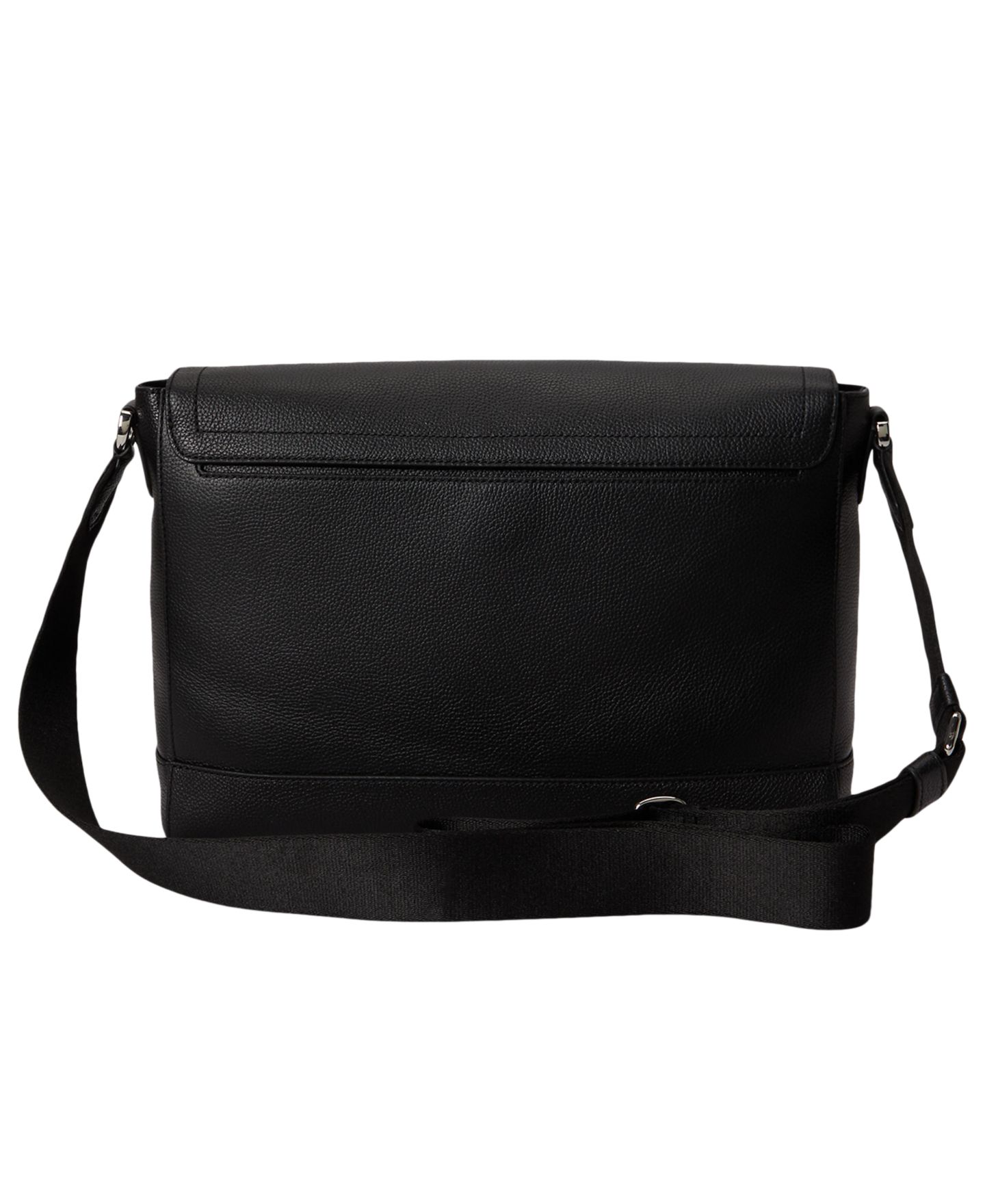 Мужская сумка Polo Ralph Lauren Pebbled Leather Messenger, цвет: Чёрный — фото 2