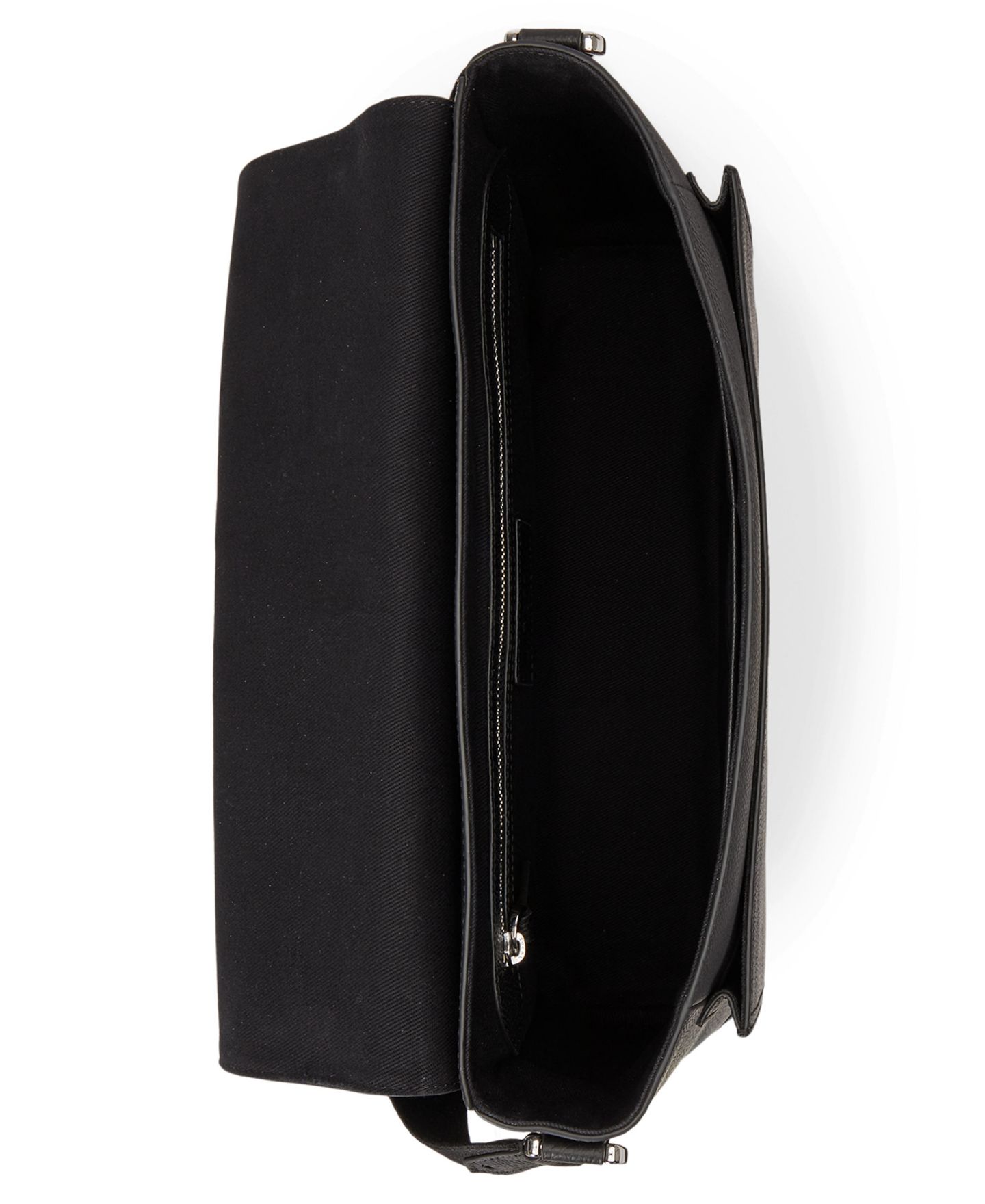 Мужская сумка Polo Ralph Lauren Pebbled Leather Messenger, цвет: Чёрный — фото 4