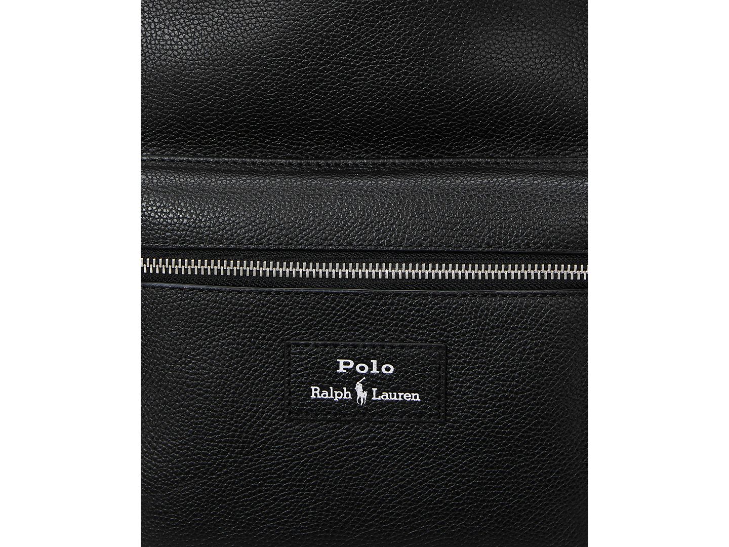 Рюкзак Polo Ralph Lauren Pebbled Leather, цвет: Чёрный — фото 5