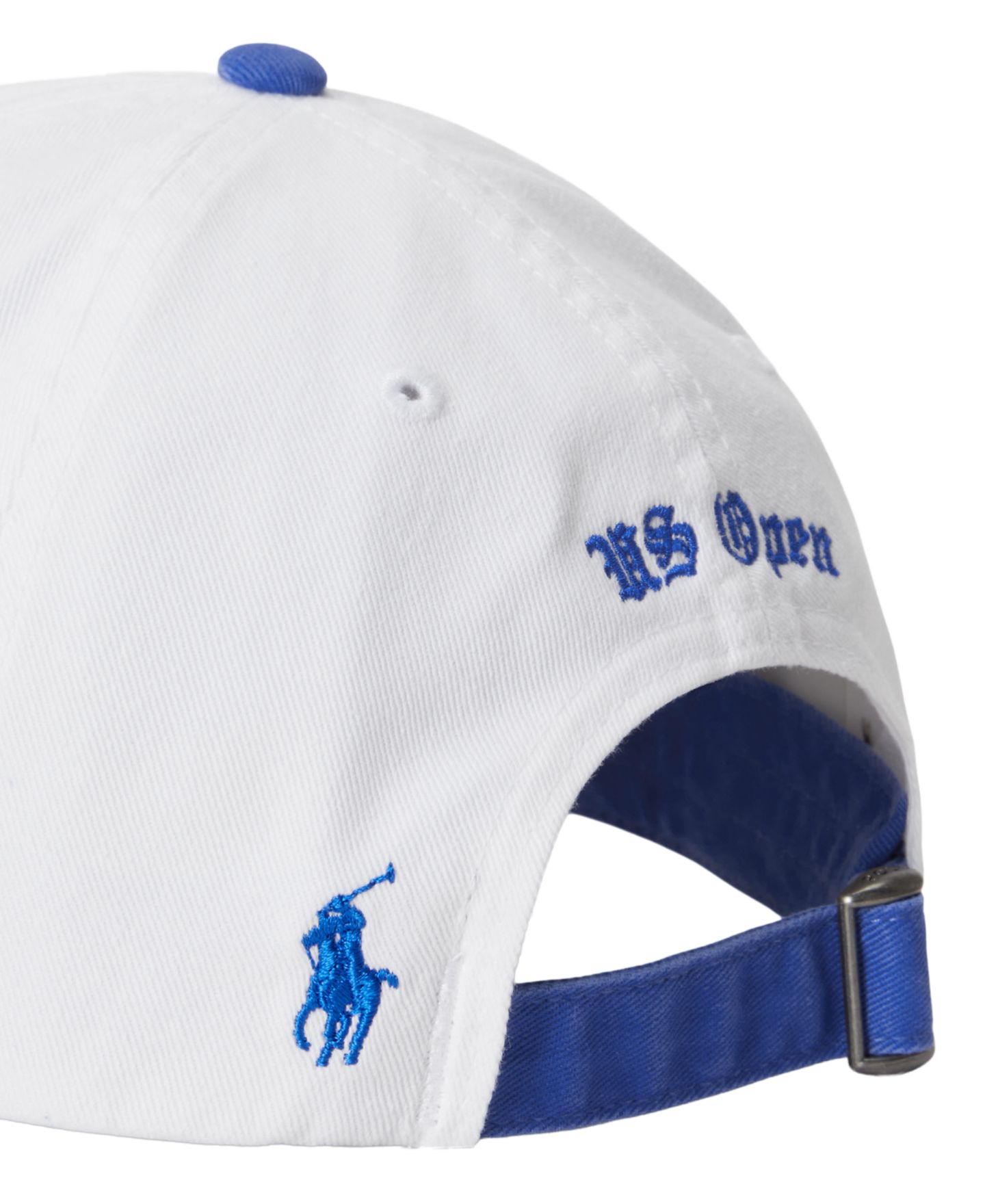 Мужской головной убор Polo Ralph Lauren Classic Adjustable Buckle Strap Hat, цвет: Белый / Синий — фото 3