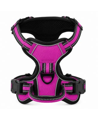 Reflective No Pull Dog Harness with Front and Back Leash Clips, Adjustable Breathable Mesh Pet Vest | Medium