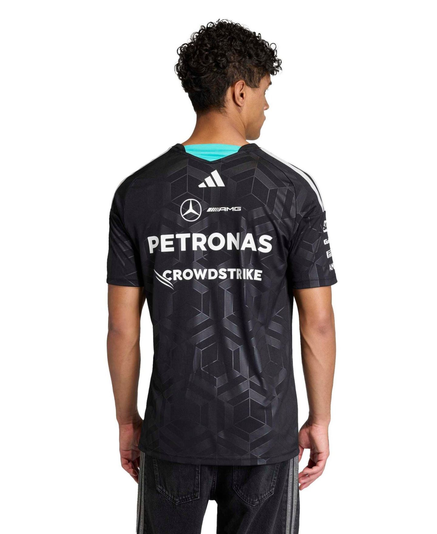 Мужской топ adidas Black Mercedes-AMG Petronas F1 Team 2026 Driver Authentic Jersey — фото 3