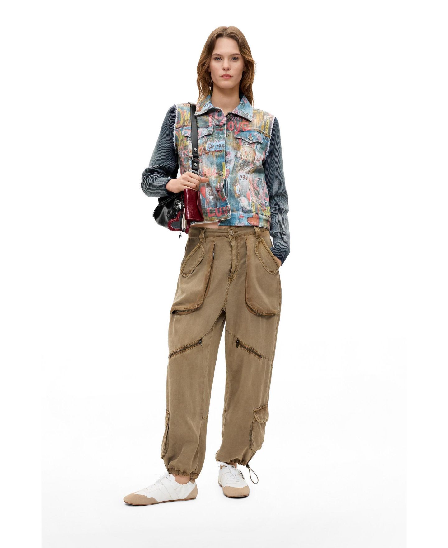 Женская куртка Desigual Printed Short Denim Jacket, цвет: Светлый синий — фото 2