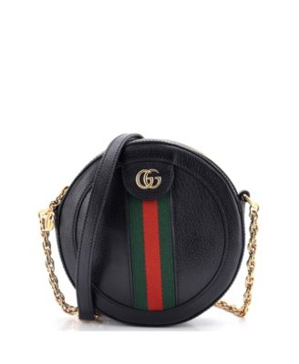 Mini Ophidia Round Shoulder Bag Leather