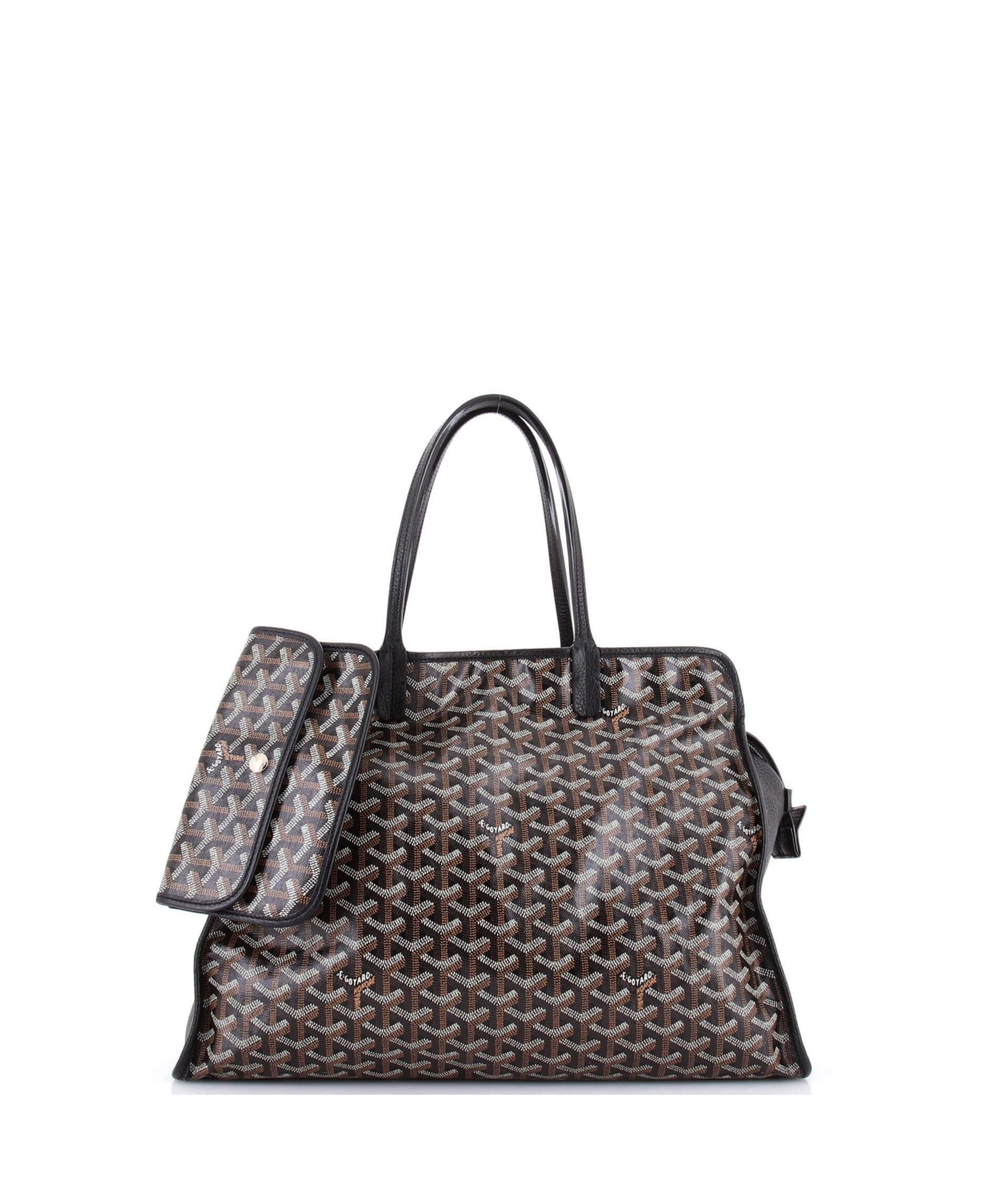 Pre-Owned Goyard Pm Hardy Pet Carrier Coated Canvas