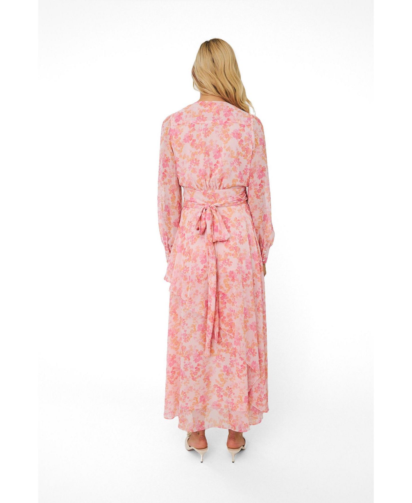 Женское платье CRAS Romance V-Neck Long-Sleeve Floral-Print Maxi, цвет: Cloudy Flower — фото 3