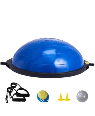 26 in Half Exercise Ball Trainer 1500lbs Capacity Stability Ball with Resistance Bands Foot Pump