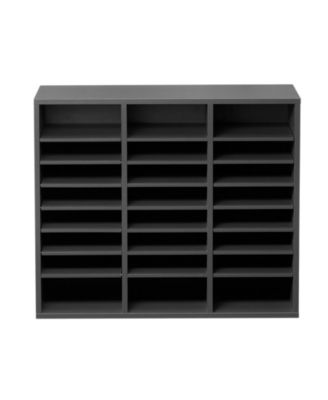 24 Compartment Literature Organizer with Adjustable Shelves