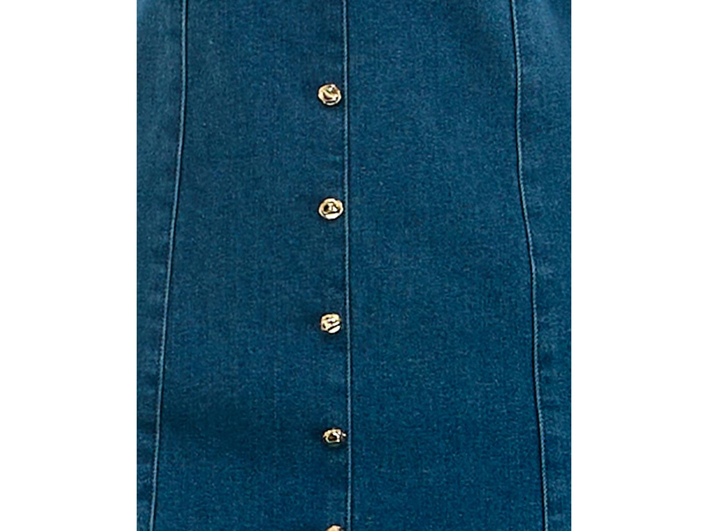 Женское платье RARE Juniors' Denim Long-Sleeve Faux-Fur Trim Mini, цвет: Синий — фото 5