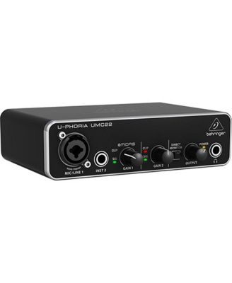 U-Phoria UMC22 2x2 96 kHz Phantom Power Audio Interface Compatible with Mac OS X and Windows