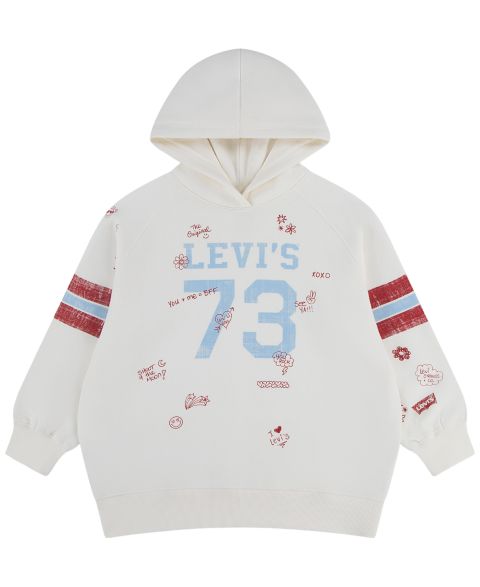 Худи Levi's Oversized Varsity для девочек, цвет: Egret