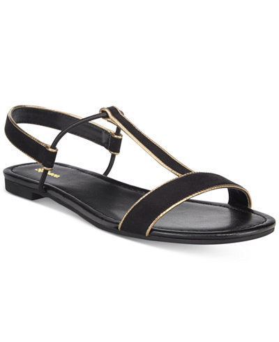 Style & Co Kristee T-Strap Flat Sandals, Only at Macy's