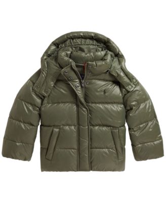 Girls' 2T-6X Glossy Down Hooded Jacket