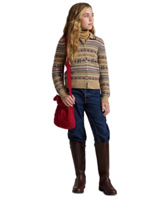 Girls' 7-16 Curved Tapered Cotton Denim Jeans
