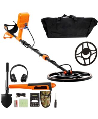 Waterproof Metal Detector with 12inches Coil Rechargeable 39-50 in Adjustable LCD 7 Modes IP68