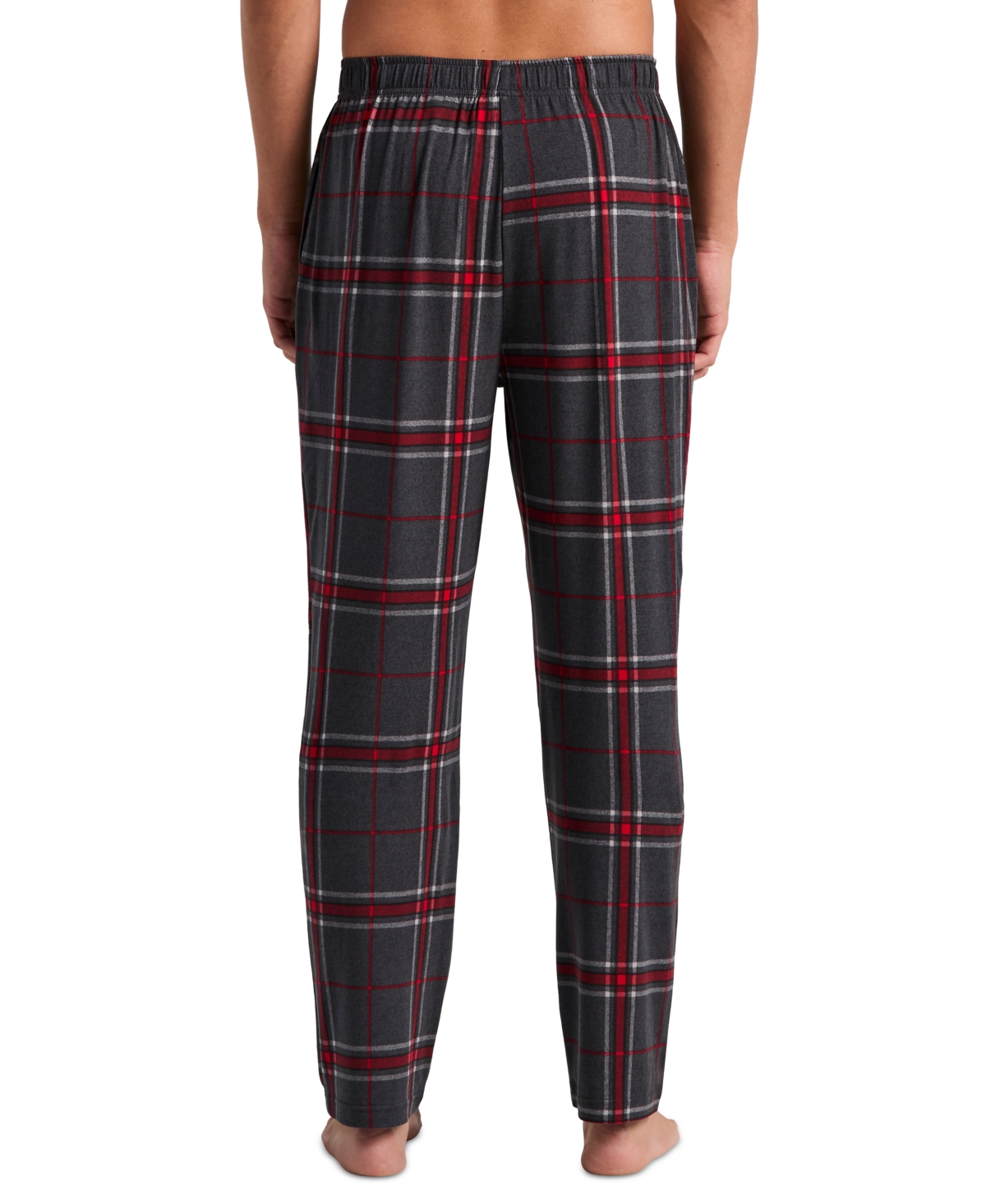 Perry Ellis Portfolio Men's Deluxe Touch Plaid Drawstring-Waist Sleep Pants