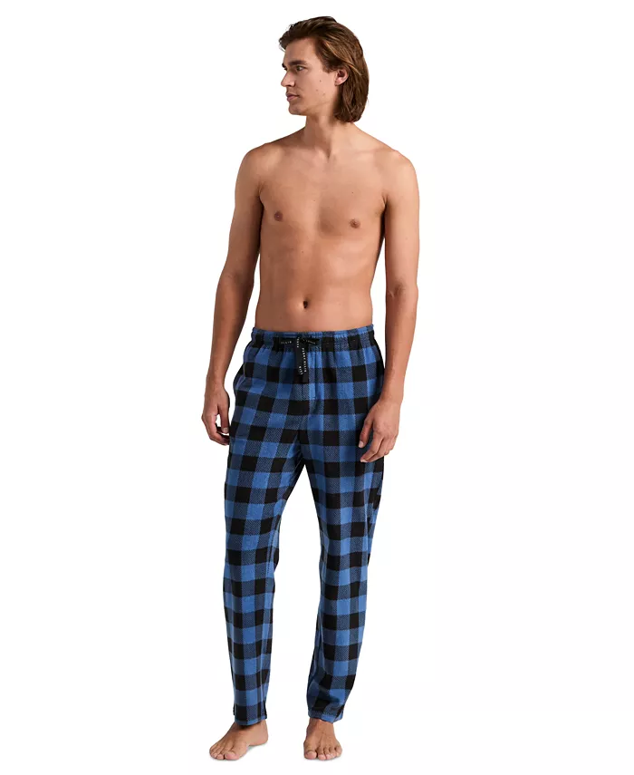 Men's Fleece Buffalo Plaid Sleep Pants - thumbnail 6