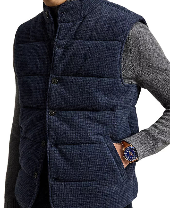 Men's Houndstooth Regular-Fit Estate-Rib Vest - thumbnail 9