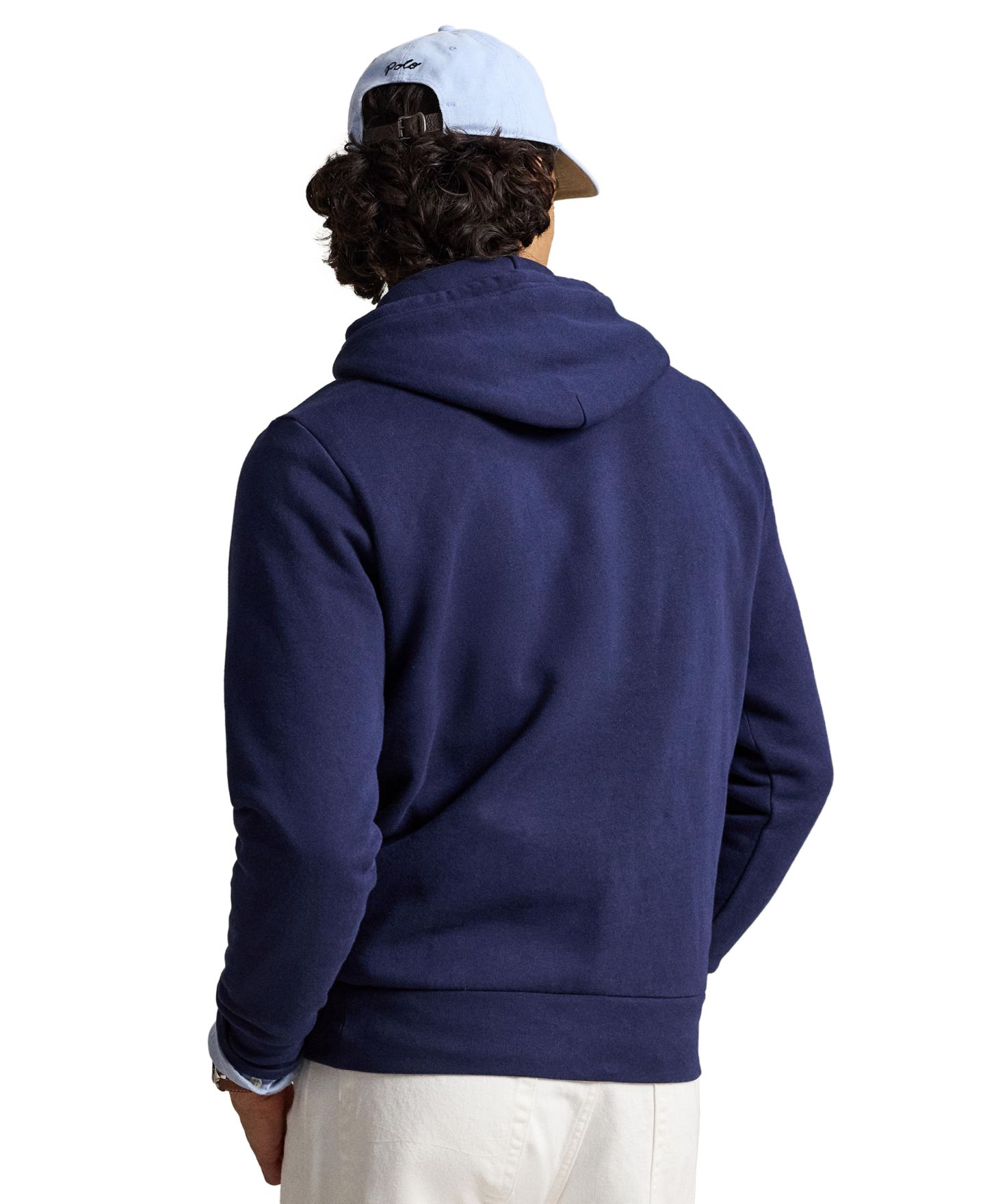 Мужское худи Polo Ralph Lauren Logo Fleece, цвет: Тёмно-синий — фото 4