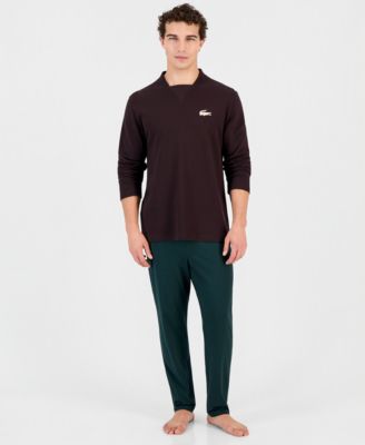 Men's Waffle-Knit V-Neck Sleep Shirt