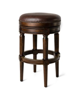 Pullman Backless Swivel Upholstered Kitchen Bar Stool, 31"