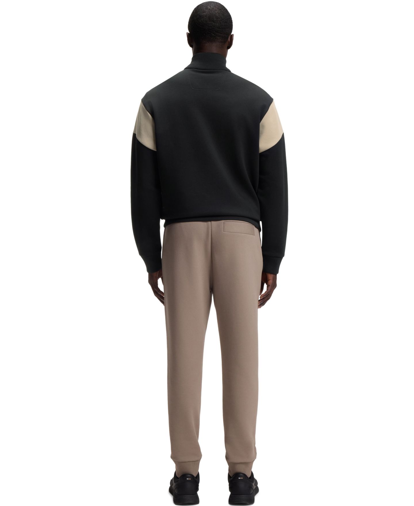 Мужской свитшот Hugo Boss BOSS by Cotton-Blend Regular-Fit, цвет: Чёрный — фото 3