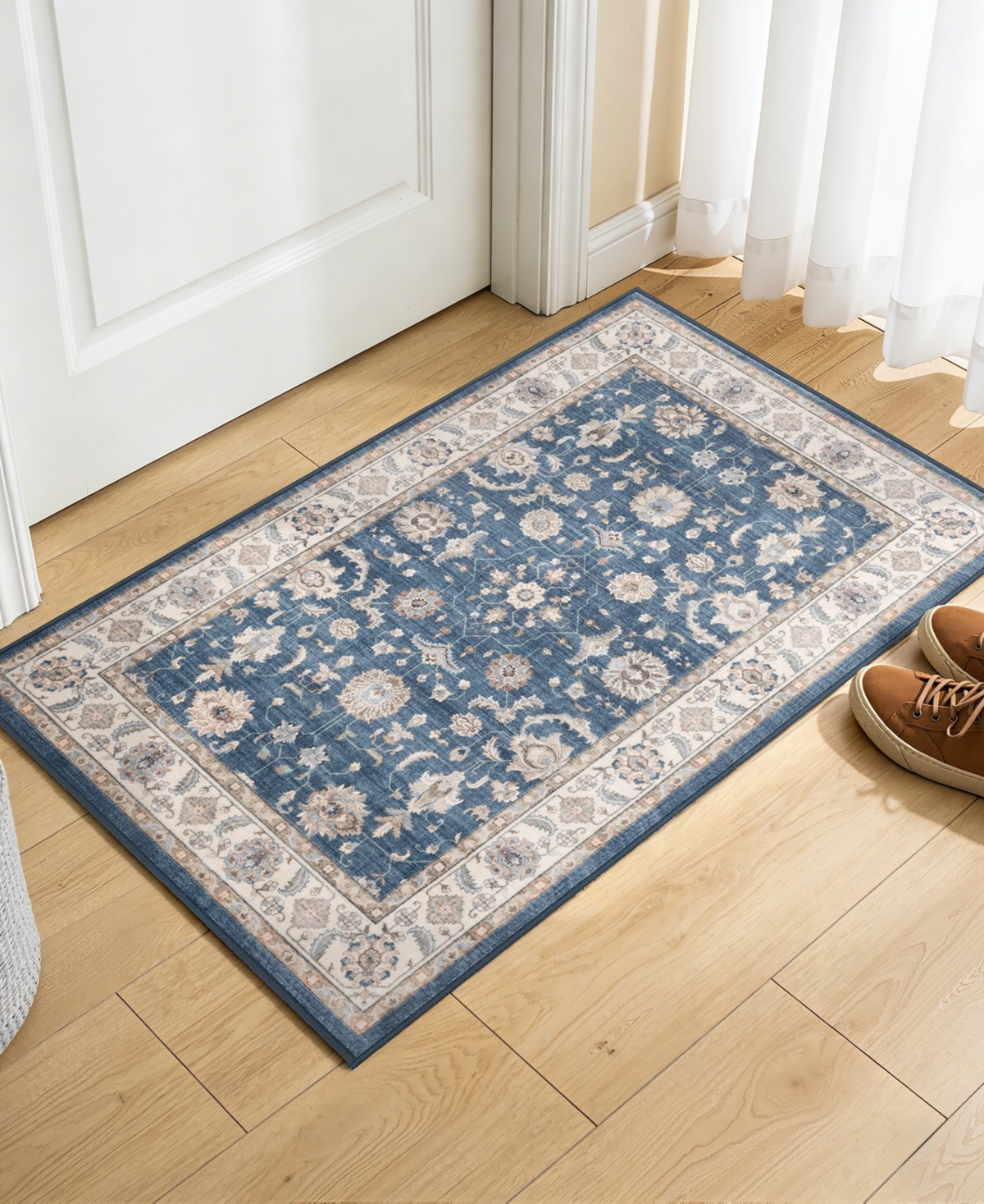 Mink Home Homewell Machine Washable HAM4007 2'x2'11" Runner Area Rug