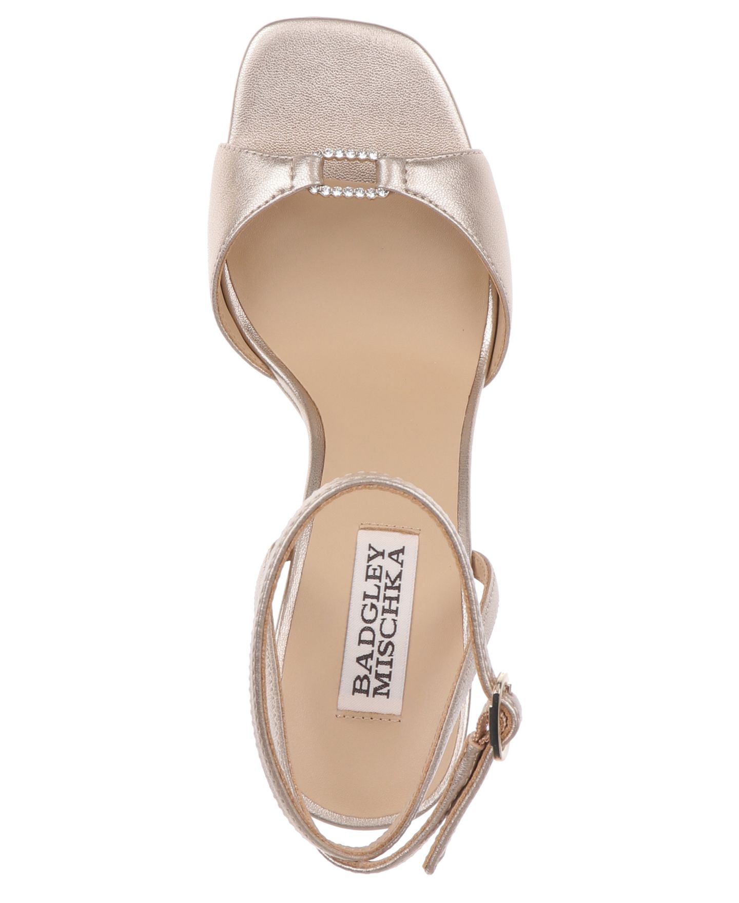 Женские сандалии Badgley Mischka Romina II Metallic Platform, цвет: Шампань металлик — фото 4