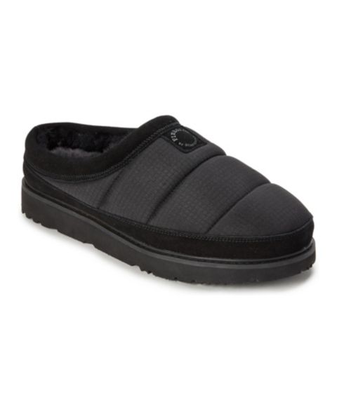 Мужские сабо Dearfoams Grafton Sport Nylon Puff Clog Water Repellent Slippers, цвет: Чёрный