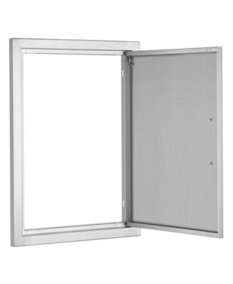 17W x 24H in Stainless Steel Flush Mount Outdoor Kitchen Access Door for BBQ Island