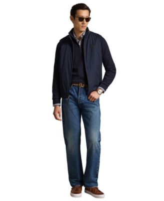Polo Ralph Lauren Men's Mesh-Knit Cotton Quarter-Zip Sweater - Macy's