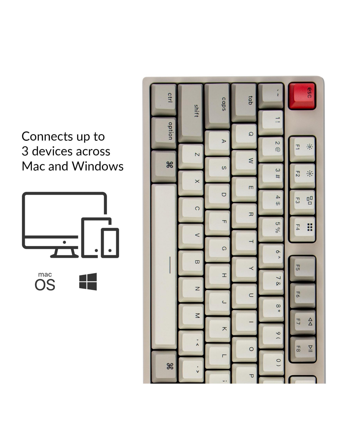 Lofree Wired Mechanical 104-Key Full-Size Keyboard for Windows and Mac