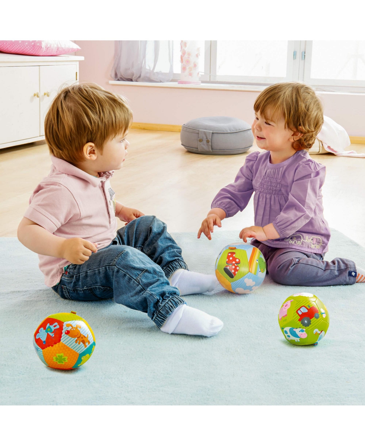 Haba On the Farm Soft Baby Ball with Farm Animals, Sensory Play, Ages 6 Months+