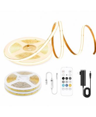 16.4'L Dimmable Remote Control LED Strip Light, 2-Piece Set