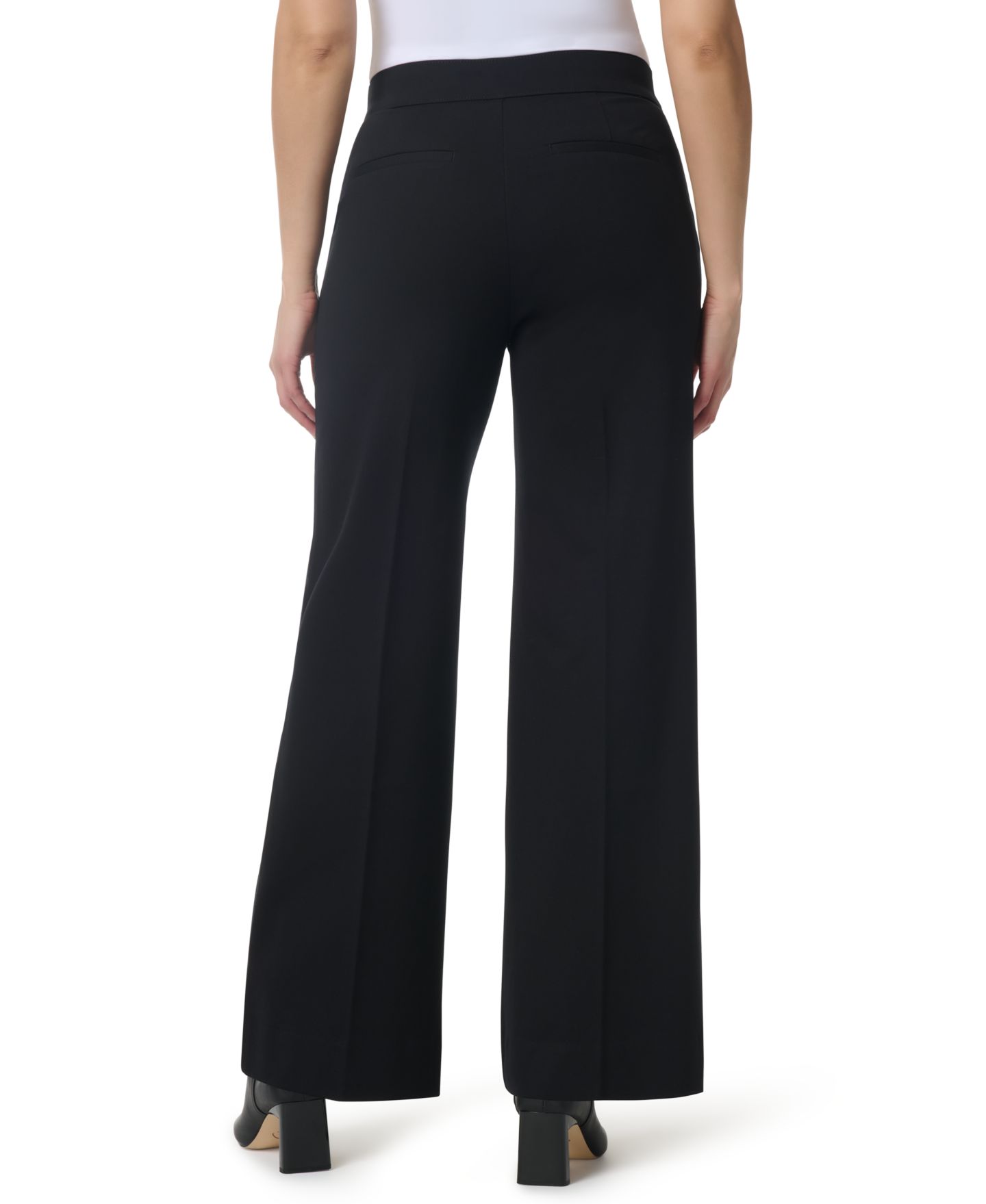 Женские брюки Gloria Vanderbilt High-Rise Wide-Leg Pull-On Trousers, цвет: Чёрный — фото 3
