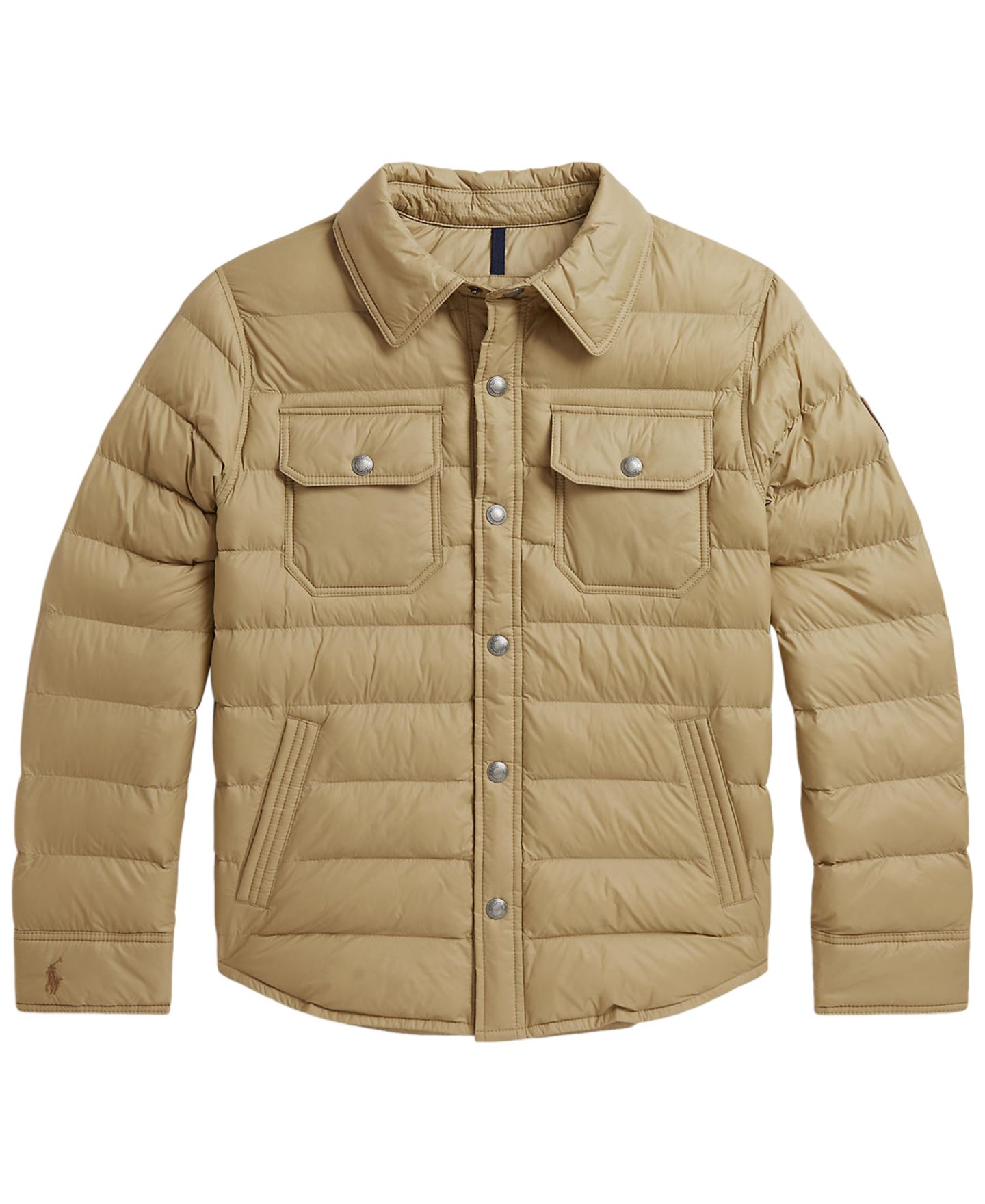 Куртка Polo Ralph Lauren Quilted Shirt Jacket для мальчиков, цвет: Хаки — фото 1